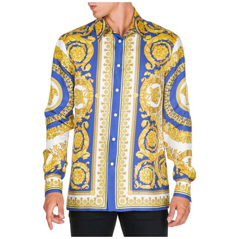 cheap versace mens shirts|Versace long sleeve shirt men.